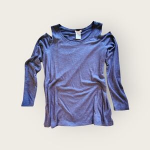 Matty M Blue Textured Knit Top